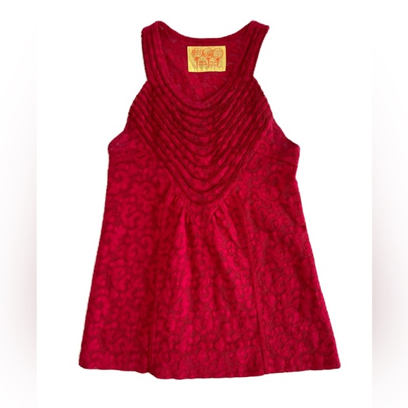 Free People Women’s Pink Lace Sleeveless‎ Tank Top Small - Picture 1 of 11
